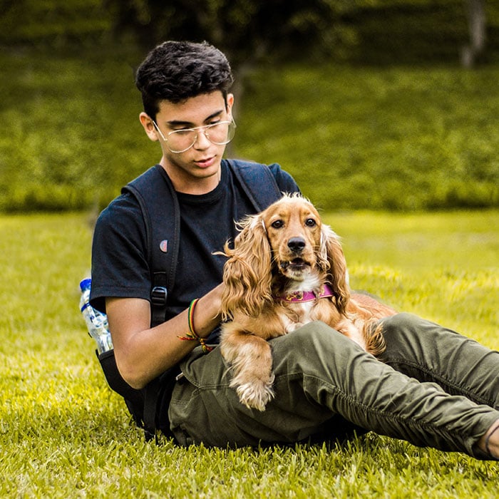 Man holding dog avatar-4